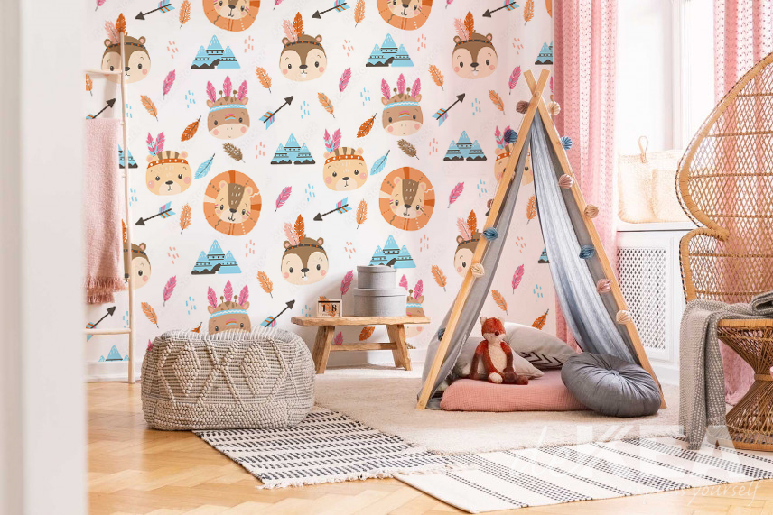 BOHO _ Teepee Wallpaper