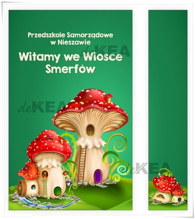 Folie Dekea na drzwi wejściowe_ motyw grzybki