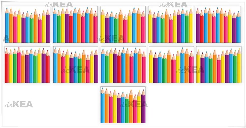 Folie kolorowe kredki do przedszkola_Dekea