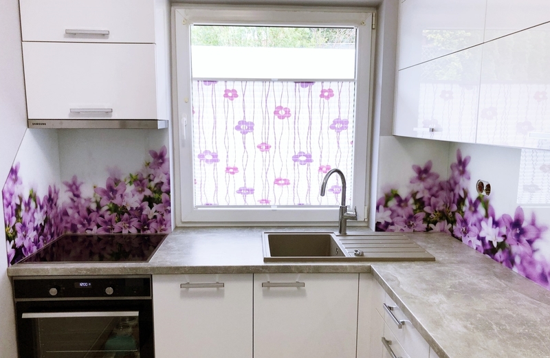 Szkło do kuchni _fioletowe kwiatki