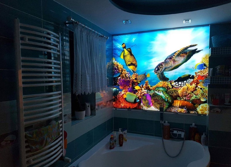 Podświetlany panel szklany Dekea _ rafa koralowa